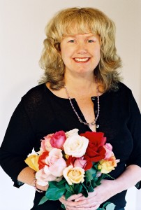 Marian Hubler with roses